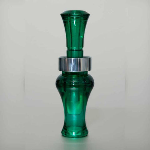 PolyCarbonate Open Water Duck Calls - Green - Double Reed