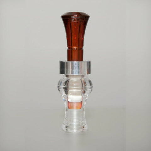 PolyCarbonate Timber Duck Calls - Clear & Bourbon - Double Reed